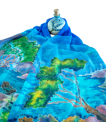 foulard turquoise